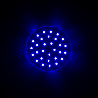 LED 35 SMD (30+5) Einbaucap einfarbig 2W 24V 60mm IP44 blau