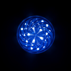 LED 35 SMD (30+5) Einbaucap einfarbig 2W 220V 60mm IP44 blau