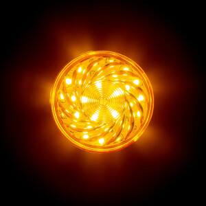 LED 35 SMD (30+5) Einbaucap einfarbig 2W 24V 60mm IP44 orange