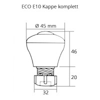 Eco Kappe komplett E10 transparent