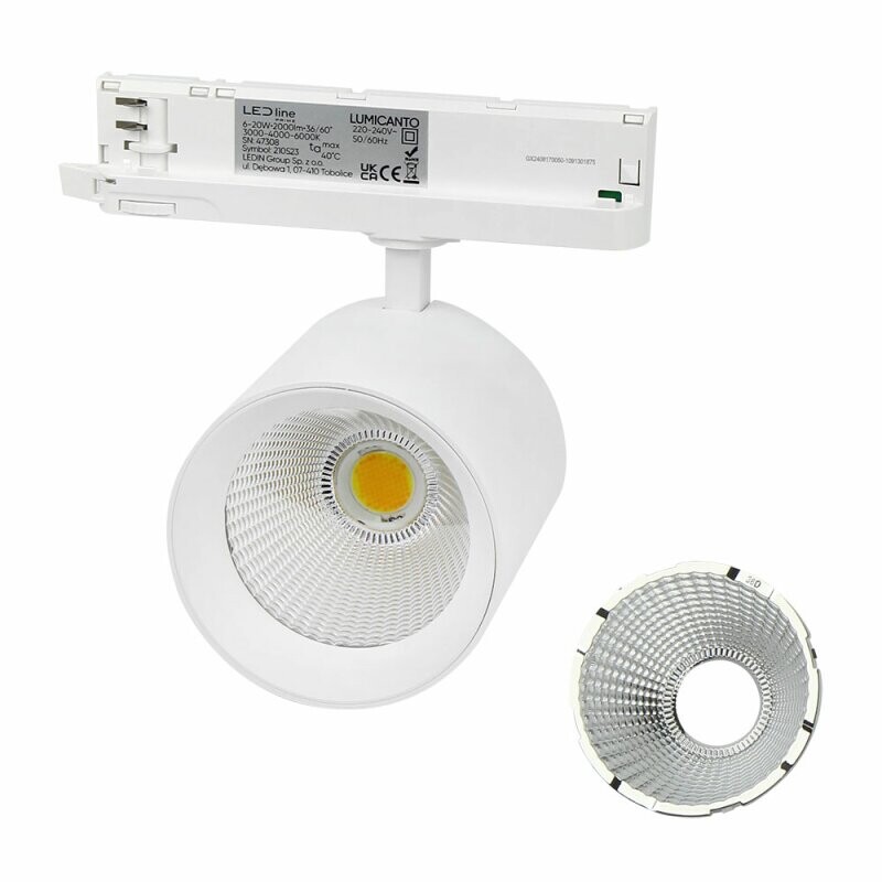 LEDLINE 3-Phasen Stromschienenstrahler 12-42W weiß...
